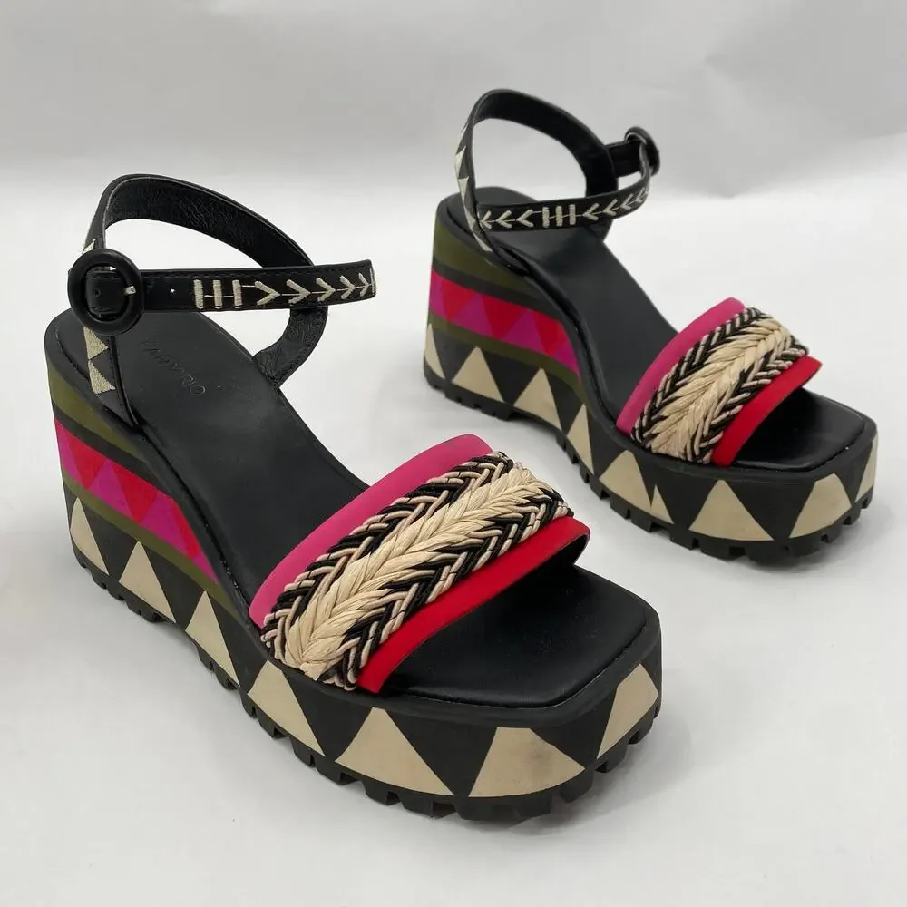 Farm Rio 7 Colorful Graphic Wedge Heels